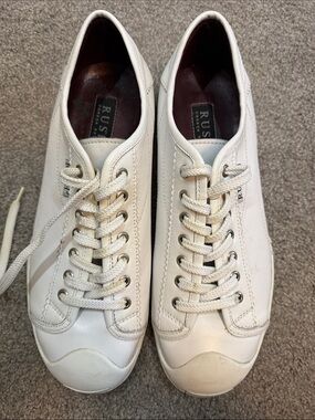 GORDON RUSH MENS WHITE LEATHER SHOE SUZE 13